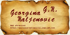 Georgina Maljenović vizit kartica